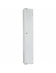 Single Door Locker with Sloping Top Mid Grey Camlock