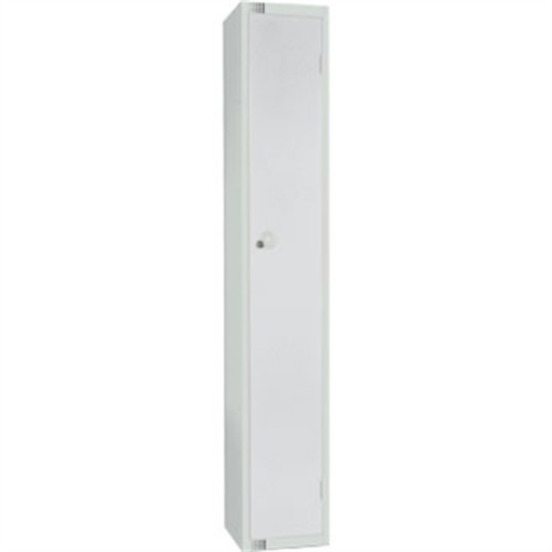 Single Door Locker with Sloping Top Mid Grey Camlock