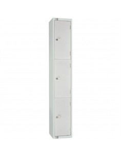 Three Door Locker Mid Grey Padlock