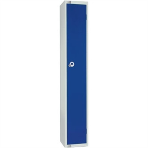 Single Door Locker with Sloping Top Blue Padlock