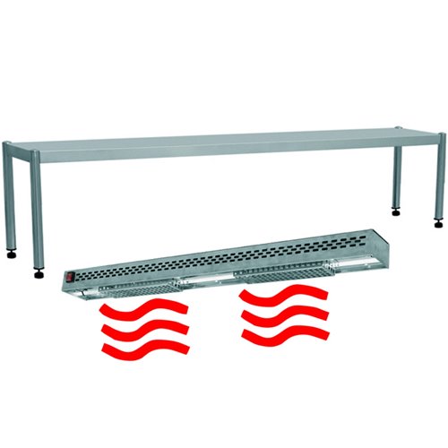 Heated Gantry with Strip heater 1 level Width 1200mm Height 400mm | Stalwart DA-THAB1R124-THKBS113