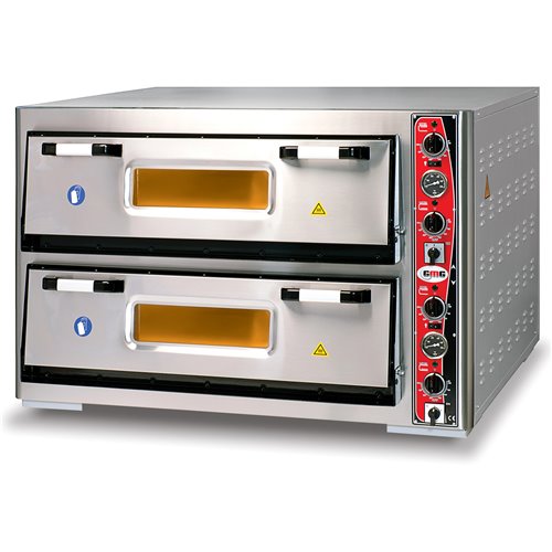 Electric Pizza Oven Premium Thermometer 2 chambers 920x920mm Capacity 9+9 pizzas at 12&quot 230V/1 phase | Stalwart DA-PF9292DET