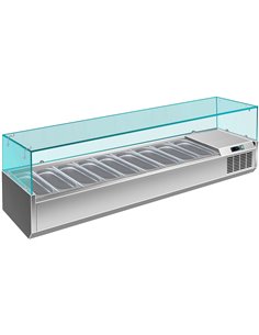 Refrigerated Servery Prep Top 2000mm 9xGN1/3 Depth 380mm | Stalwart DA-VRX2000/380
