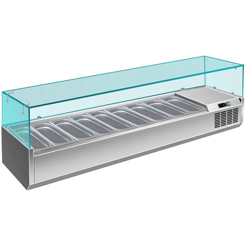Refrigerated Servery Prep Top 2000mm 9xGN1/3 Depth 380mm | Stalwart DA-VRX2000/380