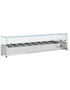 Refrigerated Servery Prep Top 1800mm 9xGN1/4 Depth 330mm | Stalwart DA-THV1800/330