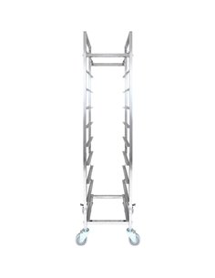10 tier Rack/Tray/Pan Trolley for width 310-350mm Covered sides Stainless Steel  | Stalwart DA-PT10P 2