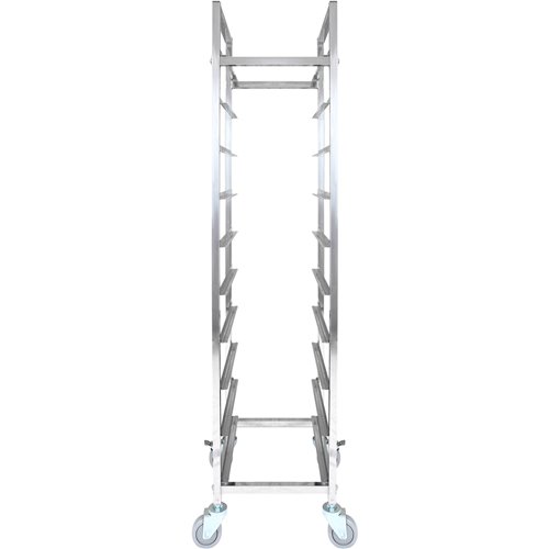 10 tier Rack/Tray/Pan Trolley for width 310-350mm Covered sides Stainless Steel  | Stalwart DA-PT10P
