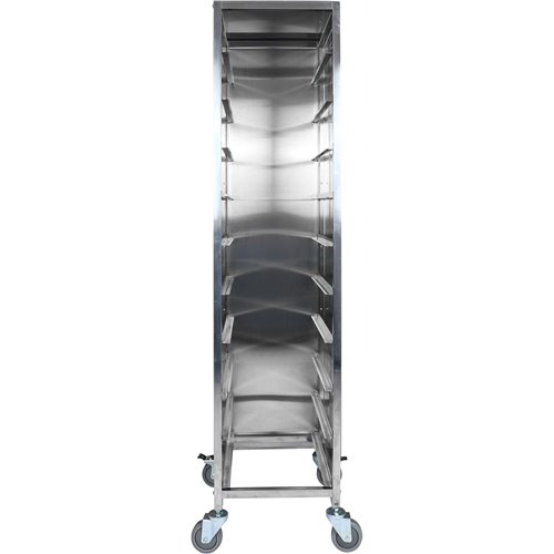 10 tier Rack/Tray/Pan Trolley for width 310-350mm Covered sides Stainless Steel  | Stalwart DA-PT10P