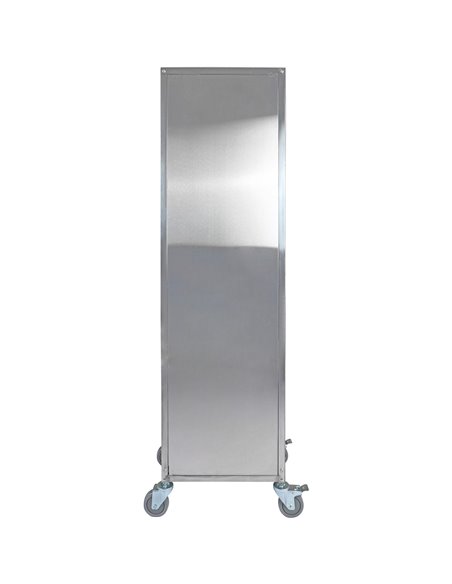 10 tier Rack/Tray/Pan Trolley for width 310-350mm Covered sides Stainless Steel  | Stalwart DA-PT10P
