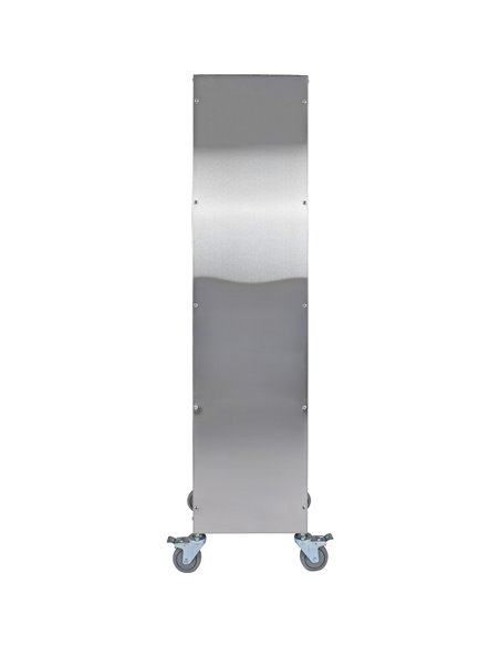 10 tier Rack/Tray/Pan Trolley for width 310-350mm Covered sides Stainless Steel  | Stalwart DA-PT10P