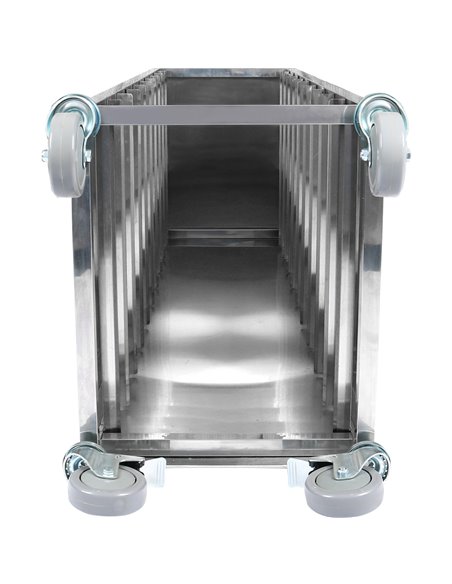 10 tier Rack/Tray/Pan Trolley for width 310-350mm Covered sides Stainless Steel  | Stalwart DA-PT10P