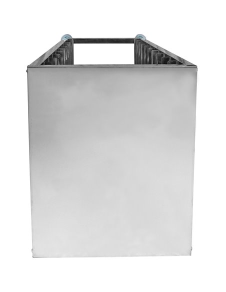 10 tier Rack/Tray/Pan Trolley for width 310-350mm Covered sides Stainless Steel  | Stalwart DA-PT10P