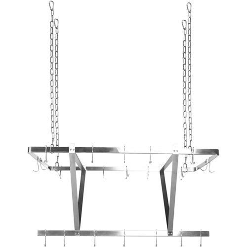 Commercial Ceiling Mounted Pot Rack Stainless Steel 1000x508mm | Stalwart DA-CMR10050