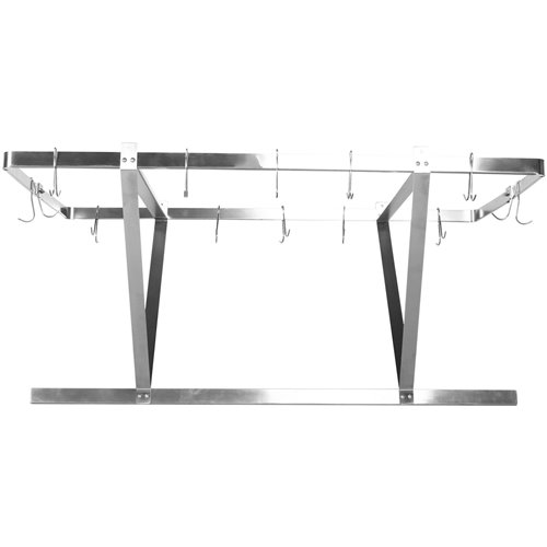 Commercial Ceiling Mounted Pot Rack Stainless Steel 1000x508mm | Stalwart DA-CMR10050