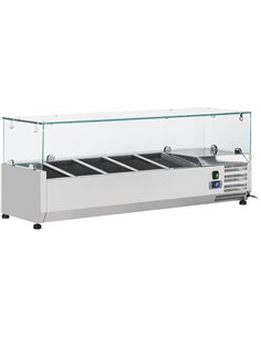 Refrigerated Servery Prep Top 1200mm 5xGN1/4 Depth 330mm | Stalwart DA-THV1200/330
