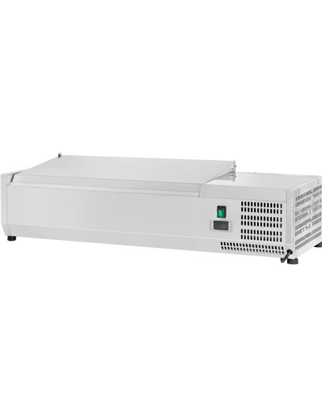 Refrigerated Servery Prep Top 1200mm 4xGN1/3 Depth 380mm Stainless steel lid | Stalwart DA-THVD1200/380