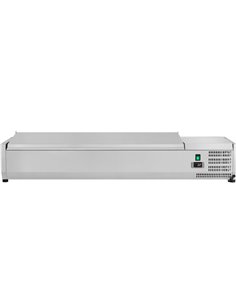 Refrigerated Servery Prep Top 1500mm 6xGN1/3 Depth 380mm Stainless steel lid | Stalwart DA-THVD1500/380 2