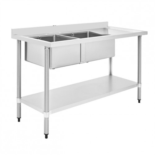 Pro Steel Sink Double Sink Right Hand...