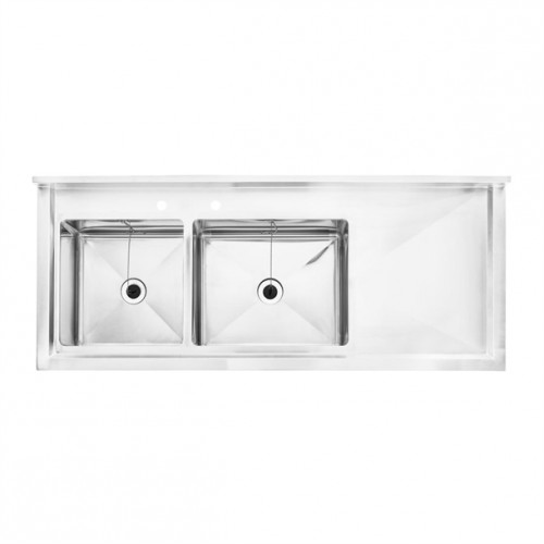 Pro Steel Sink Double Sink Right Hand...