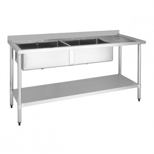 Pro Steel Catering Sink Double Bowl...