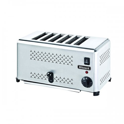 BLIZZARD B6ST Stainless Steel 6 Slot Toaster 2500W