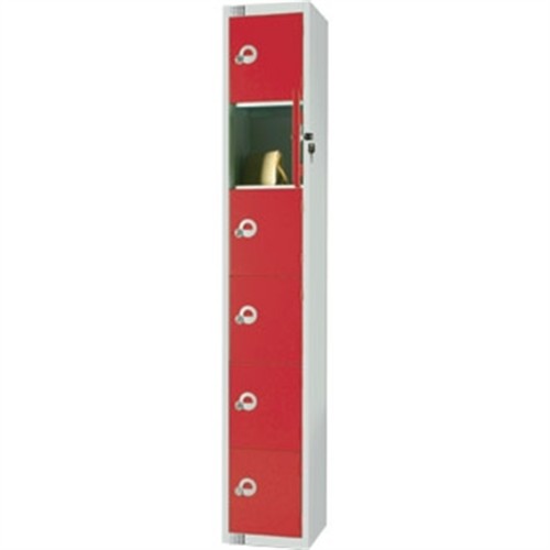 Six Door Locker Red Camlock