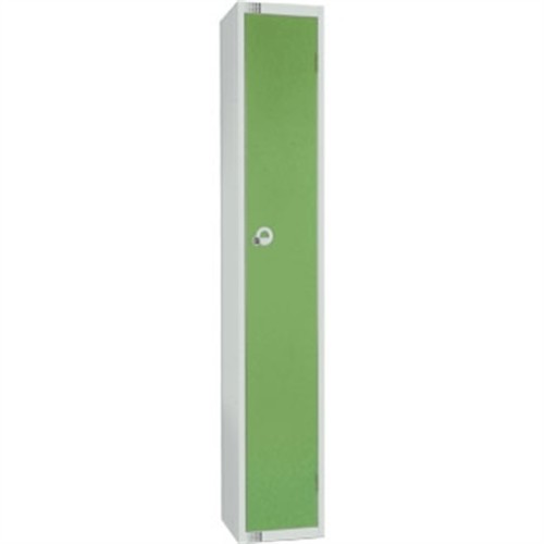 Single Door Locker with Sloping Top Green Camlock