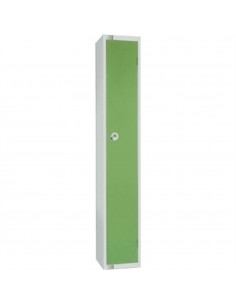 Single Door Locker with Sloping Top Green Padlock