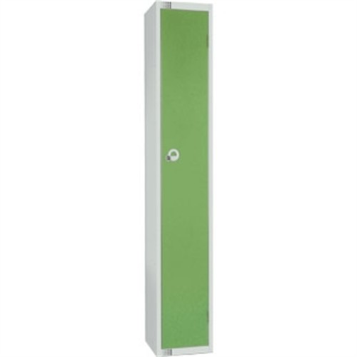 Single Door Locker with Sloping Top Green Padlock