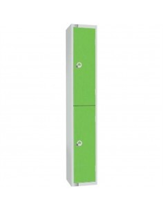 Two Door Locker Green Padlock