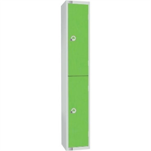 Two Door Locker Green Padlock
