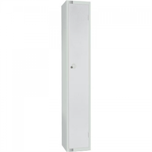 Single Door Locker with Sloping Top Mid Grey Door Camlock