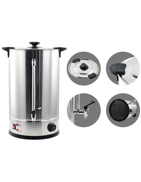 Commercial Double wall Coffee Urn with Boil-dry protection 25 litres 1.6kW | Stalwart DA-VICWBQ25