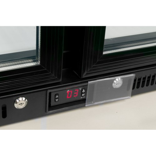 Prodis NT1BHLO-HC Hinged Low Height Single Door Black Bottle Cooler