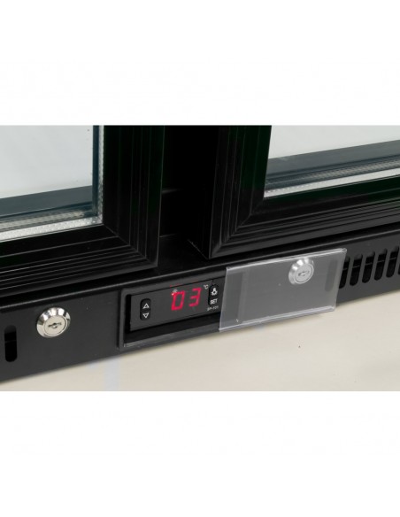 Prodis NT1BHLO-HC Hinged Low Height Single Door Black Bottle Cooler