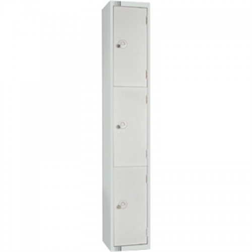 Three Door Locker Mid Grey Door Padlock