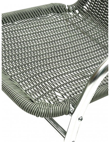 Grey Rattan Cafe Bistro Chairs Stacking Outdoor or Indoor Use (Pack of 4) Stalwart