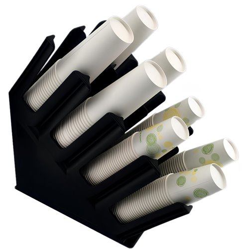 Black Cup Holder / Dispenser 8 Stacks | Stalwart DA-WQB3006