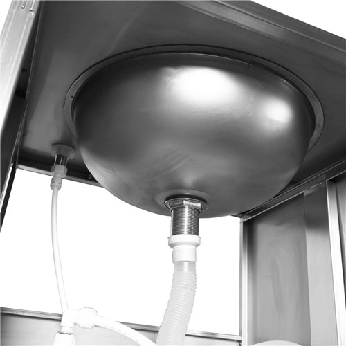 Foot Operated Economic Mobile Wash Basin with Backsplash &amp Castors Stainless Steel | Stalwart DA-WHF278E