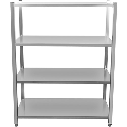 Commercial Shelving Unit 4 Tier Stainless Steel 1000x500x1500mm | Stalwart DA-SSB10050
