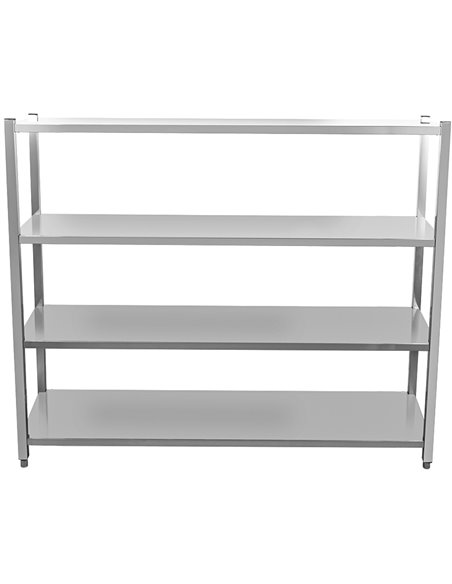 Commercial Shelving Unit 4 Tier Stainless Steel 1500x500x1500mm | Stalwart DA-SSB15050