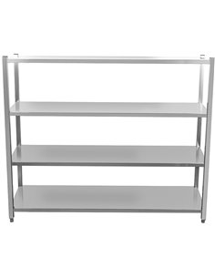 Commercial Shelving Unit 4 Tier Stainless Steel 1800x500x1500mm | Stalwart DA-SSB18050