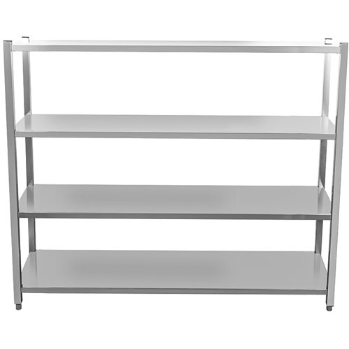 Commercial Shelving Unit 4 Tier Stainless Steel 1800x500x1500mm | Stalwart DA-SSB18050