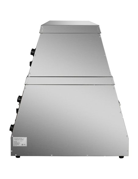 Commercial Two-Tier Heated Showcase Food and Chicken Warmer 1500x760x860mm Countertop Dry Heat and Wet Heat | Stalwart DA-HW6P