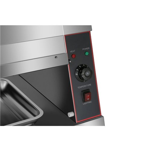 Commercial Two-Tier Heated Showcase Food and Chicken Warmer 1500x760x860mm Countertop Dry Heat and Wet Heat | Stalwart DA-HW6P