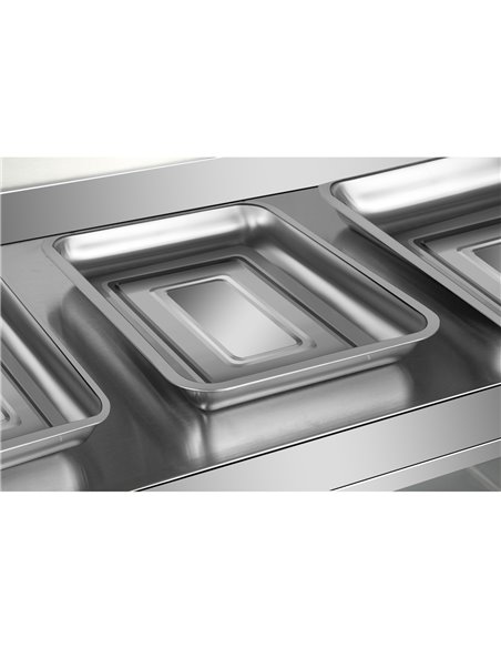 Commercial Two-Tier Heated Showcase Food and Chicken Warmer 1200x760x860mm Countertop Dry Heat and Wet Heat | Stalwart DA-HW6PB