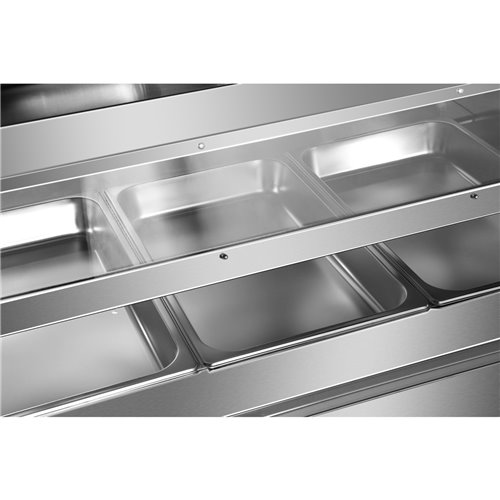 Commercial Two-Tier Heated Showcase Food and Chicken Warmer 1200x760x860mm Countertop Dry Heat and Wet Heat | Stalwart DA-HW6PB