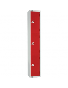 Three Door Locker Red Door Camlock