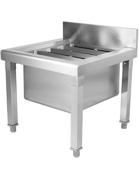 Janitorial Mop Sink Stainless Steel 500x500x550mm | Stalwart DA-MS5050