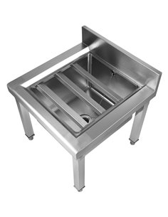Janitorial Mop Sink Stainless Steel 500x500x550mm | Stalwart DA-MS5050 2